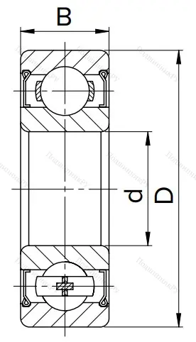Миниатюрный шариковый подшипник MR 106 ZZ (L 1060 ZZ) в Смоленске