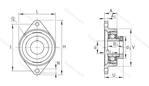 Подшипниковый узел PCFT 25 XL в Смоленске