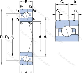 Подшипник 7011 CE/HCP 4AL