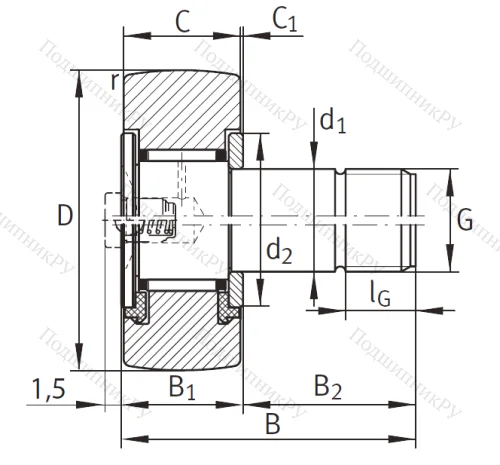 Подшипник KR 40 XPP A от производителя  INA
