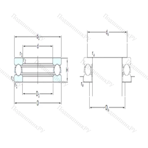Подшипник шариковый упорный 51201 от производителя  SKF