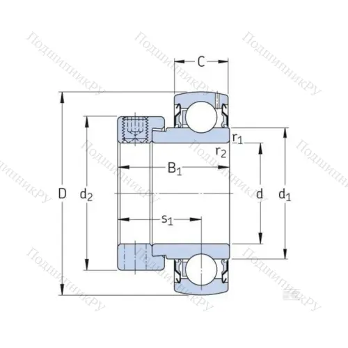 Корпусный подшипник YET 205-014 в Смоленске