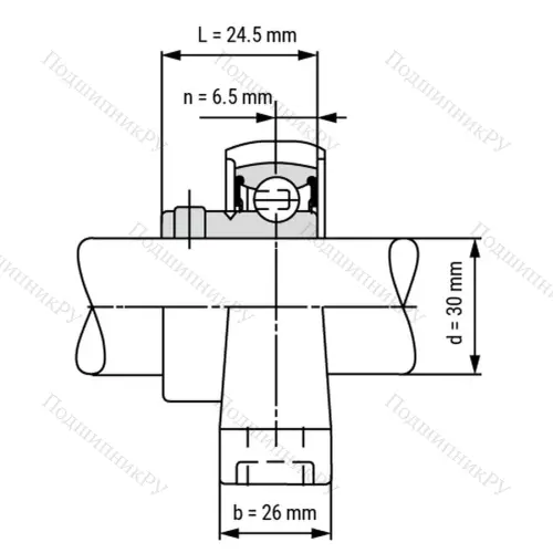 Подшипниковый узел SS KP 006 ST - Вал: 30 мм от производителя  LPZ