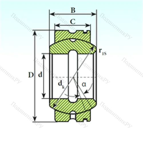 Подшипник скольжения сферический GE 12 XS K