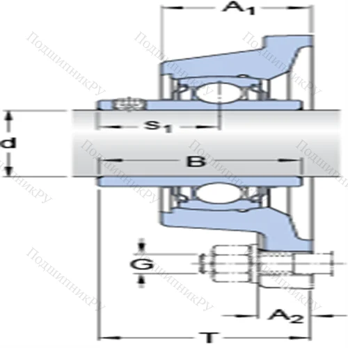 Фланцевые подшипниковые узлы типа Y с прямоугольным фланцем для высоких температур FY 1.11/16 TF/VA 228