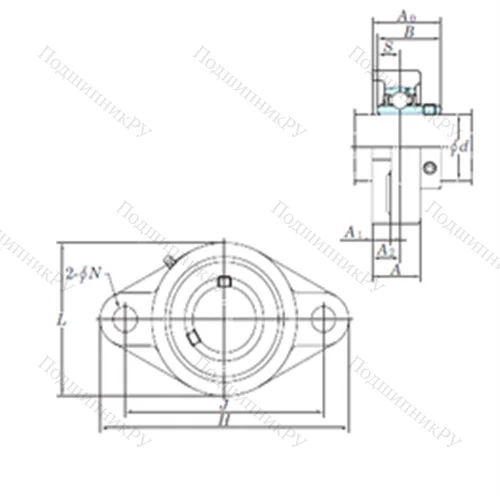 Подшипниковый узел шариковый радиальный UCFL 207-22E от производителя  KOYO