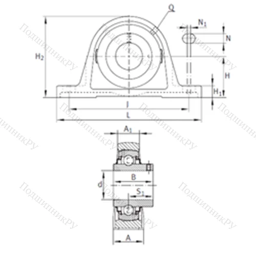 Подшипниковый узел шариковый радиальный RAKY 3/4