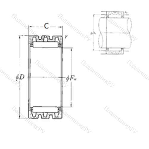 Подшипник игольчатый радиальный RNA 4911S