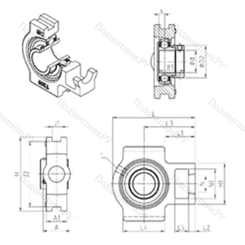 Подшипниковый узел шариковый радиальный EST 205