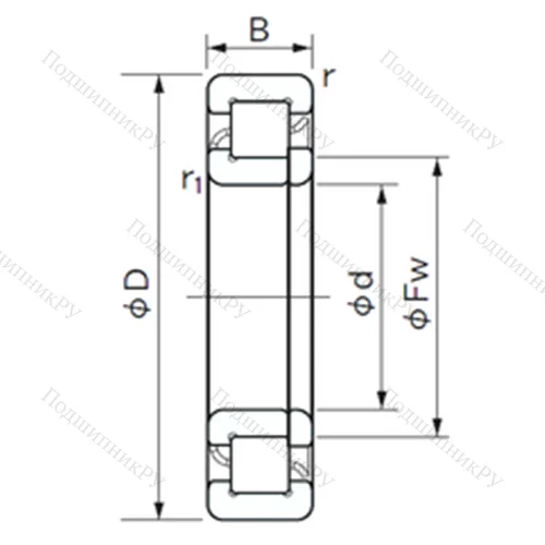 Подшипник роликовый радиальный NUP 228