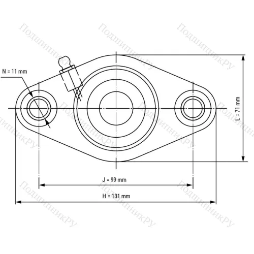 Подшипниковый узел WP-SSBFL 205 - Вал: 25 мм от производителя  LPZ