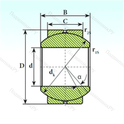 Подшипник скольжения сферический GE 8 SB