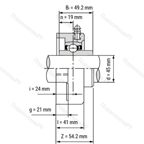 Подшипниковый узел SSUCFLPL 209-B - Вал: 45 мм от производителя  LPZ
