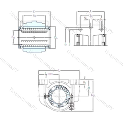 Подшипник шариковый линейный LUCE 30