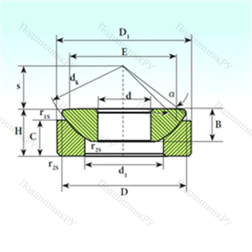 Подшипник скольжения сферический GX 35 CP
