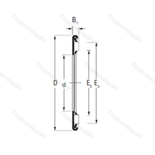 Подшипник игольчатый упорный AX 6 14
