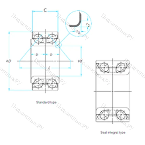 Подшипник шариковый радиально-упорный F 16201