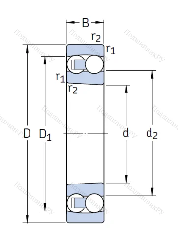 Двухрядный шариковый подшипник 1210 EKTN 9/C 3 от производителя  SKF