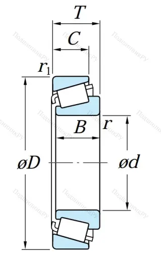 Конический роликовый подшипник HI-CAP 30205 JR EOF782QICW от производителя  KOYO