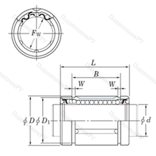 Подшипник шариковый линейный SDM 13