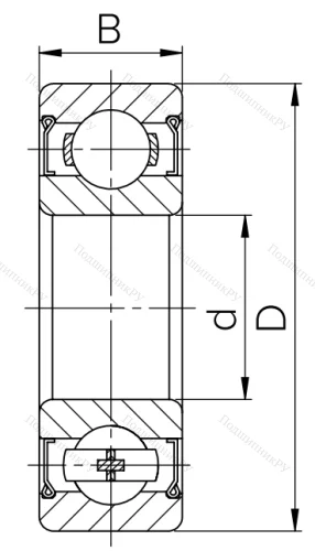Миниатюрный шариковый подшипник 80019 (609 ZZ) в Смоленске
