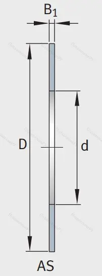 Игольчатый подшипник упорное кольцо AS 5578