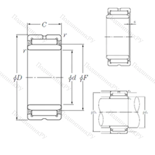 Подшипник игольчатый радиальный NK 21/16R+IR 17?21?16