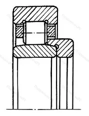 Подшипник  NU 2318+HJ 2318 (52618) размер 90x190x76/64 от производителя  SKF