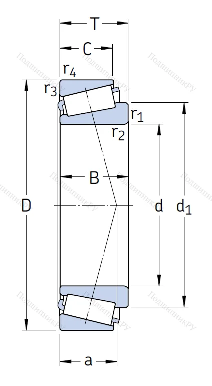 Конический роликовый подшипник 33214/Q