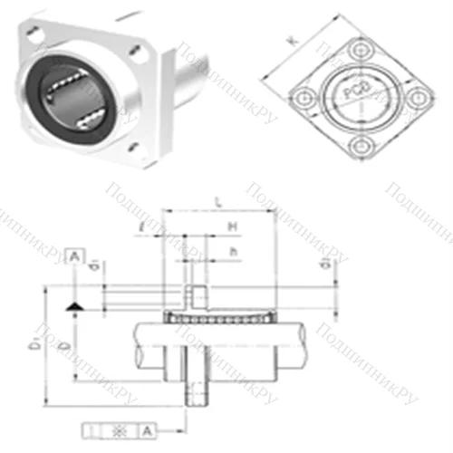 Подшипник шариковый линейный LMEKP 30