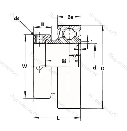 Корпусный подшипник KHR 205 AE в Смоленске