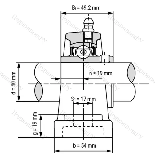 Подшипниковый узел SSUCP 208 - Вал: 40 мм от производителя  LPZ