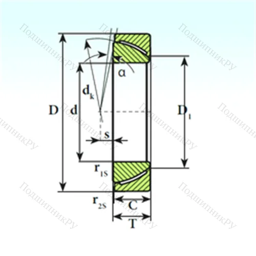 Подшипник скольжения сферический GAC 110 CP