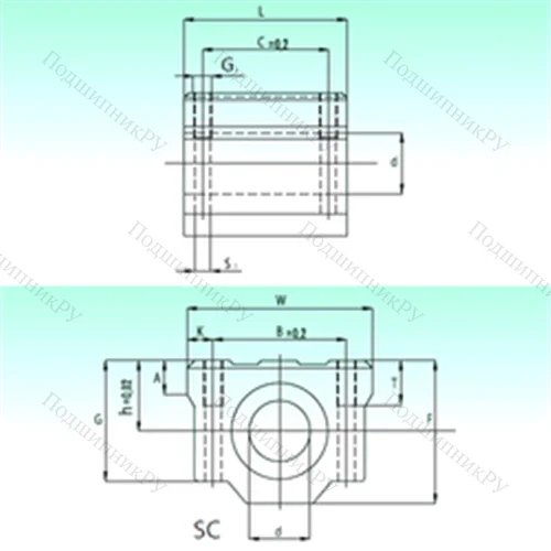 Подшипник шариковый линейный SC 40 AS