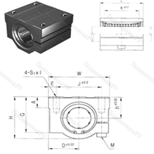 Подшипник шариковый линейный SCJ 30UU