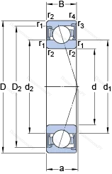 Подшипник S 7012 ACDTP/P 4B