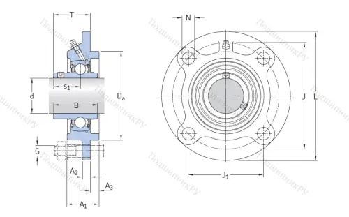 Подшипниковый узел FYC 35 TF в Смоленске