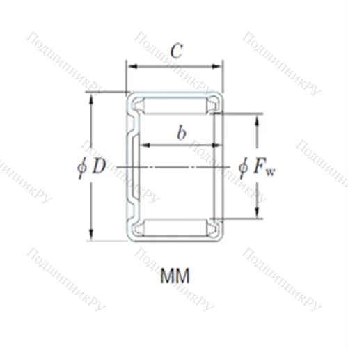 Подшипник игольчатый радиальный 9MM 1310
