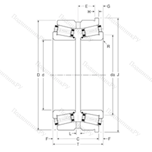 Подшипник роликовый радиально-упорный 119045/119085H