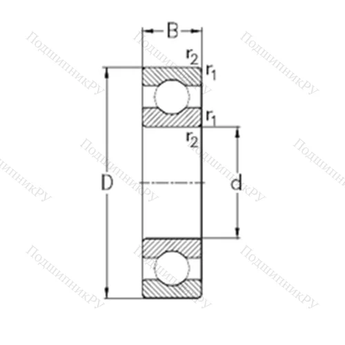 Подшипник шариковый радиальный 6234-M