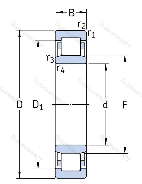 Роликовый цилиндрический подшипник
