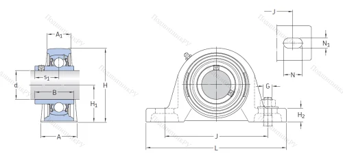 Подшипниковый узел SY 50 TF в Смоленске