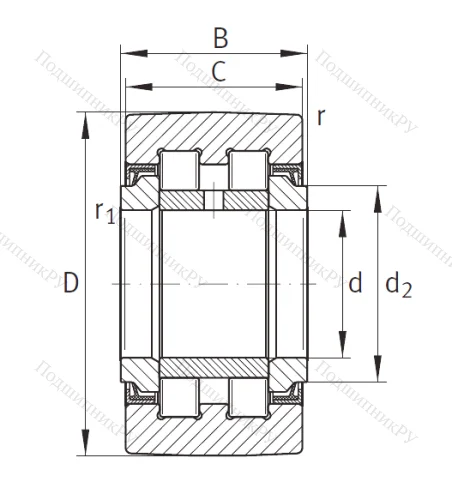 Подшипник PWTR 3580 2RS XL от производителя  INA