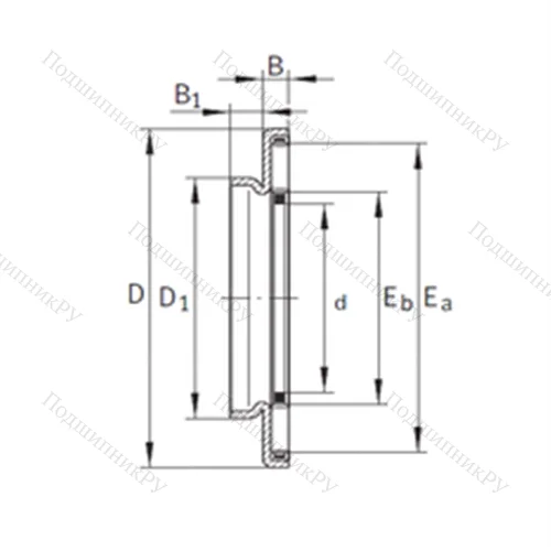 Подшипник игольчатый упорный AXW 20
