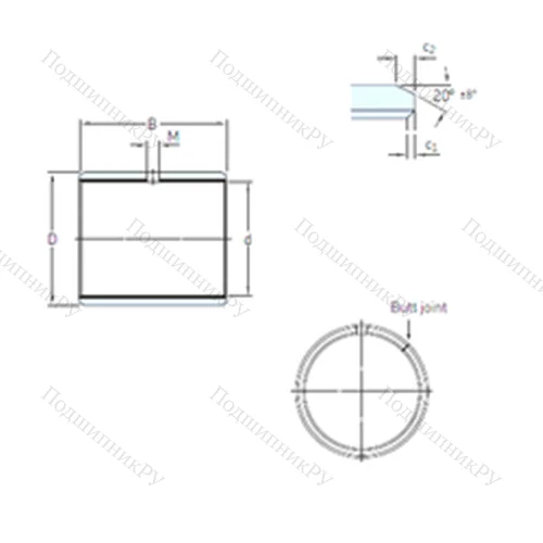 Подшипник скольжения PCM 303440 E