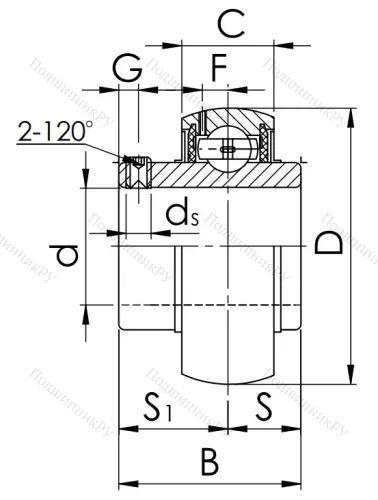 Корпусный подшипник UC 204 в Смоленске