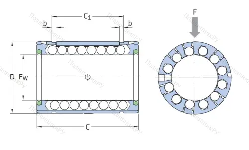 Подшипник линейный LBCR 30 D-2LS в Смоленске