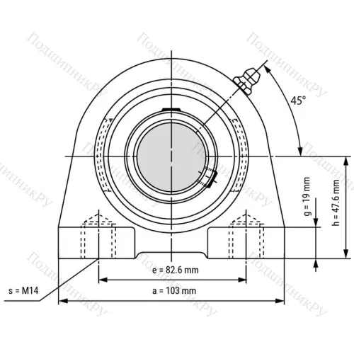 Подшипниковый узел UCPW 207-M 14 - Вал: 35 мм от производителя  LPZ