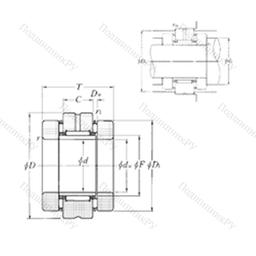 Подшипник комбинированный AXN 4075