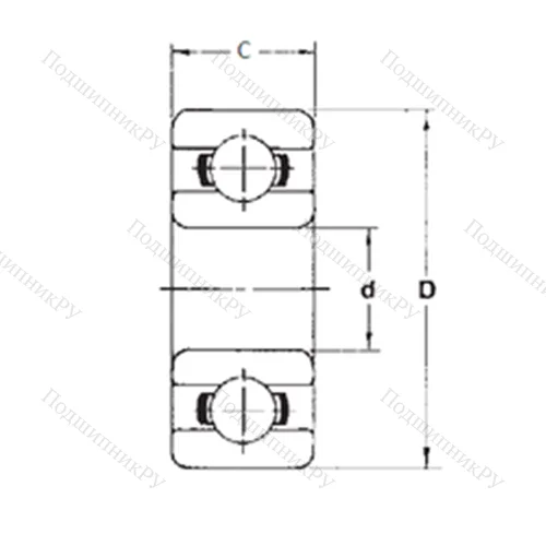 Подшипник шариковый радиальный 77R 8